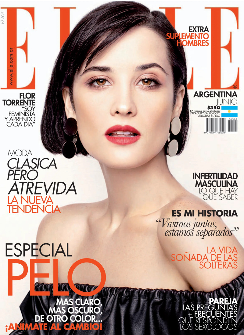 Florencia Torrente featured on the Elle Argentina cover from June 2019