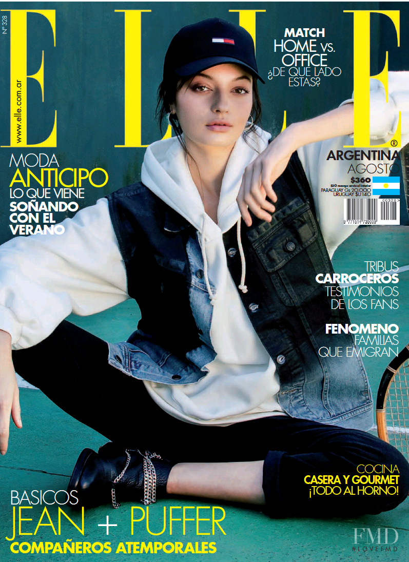 Lourdes Alvarez featured on the Elle Argentina cover from August 2021