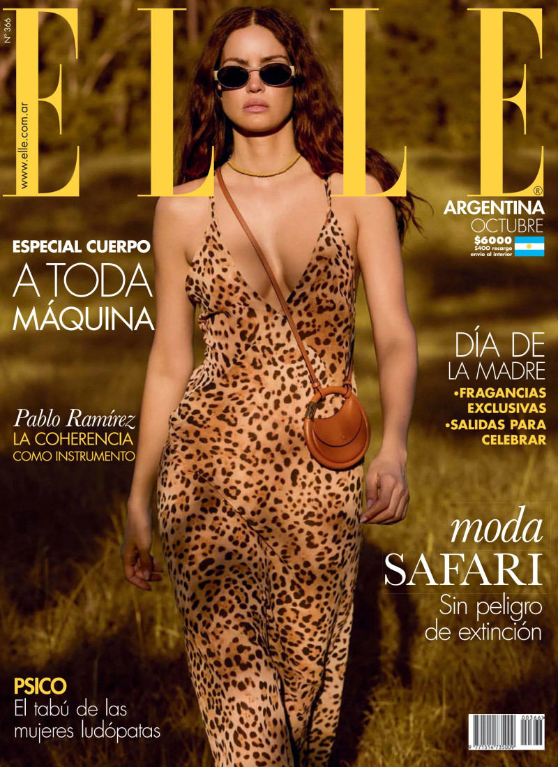 Sofia Resing featured on the Elle Argentina cover from October 2024