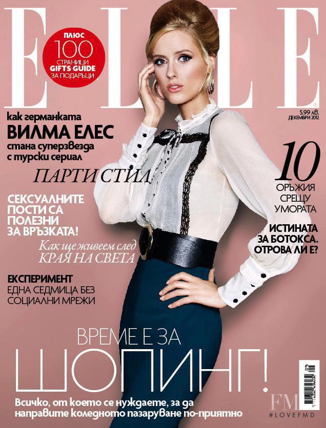 Wilma Elles featured on the Elle Bulgaria cover from December 2012