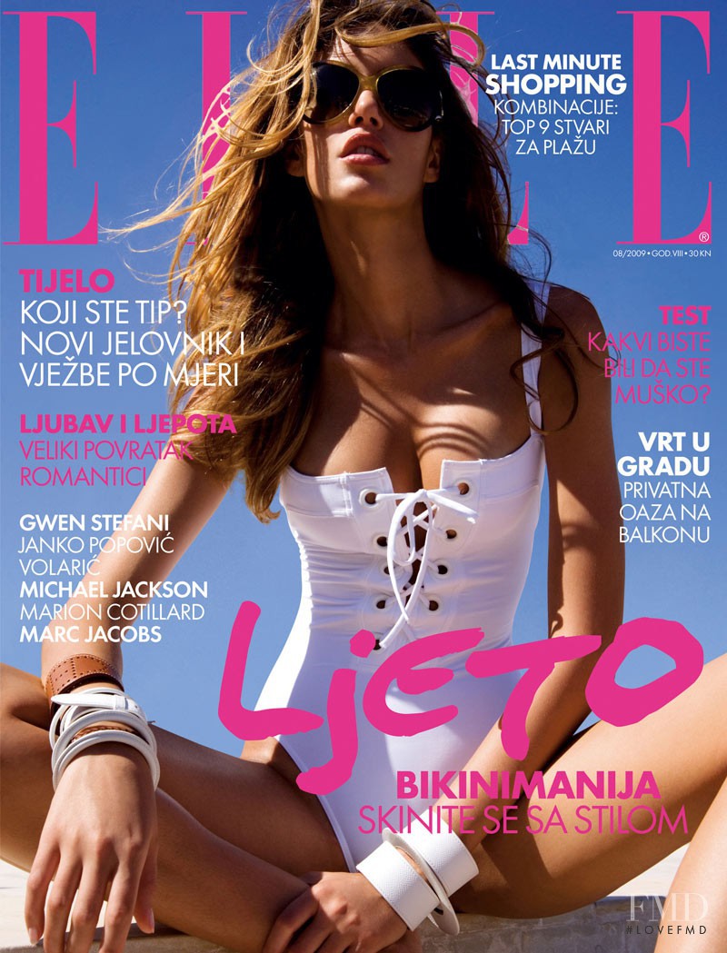 Bianca Klamt Motta featured on the Elle Croatia cover from August 2009