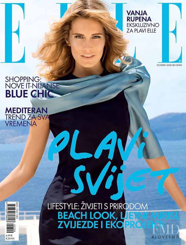 Vanja Rupena featured on the Elle Croatia cover from July 2009