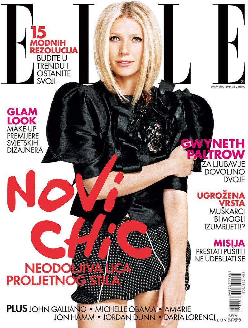 Gwyneth Paltrow featured on the Elle Croatia cover from March 2009