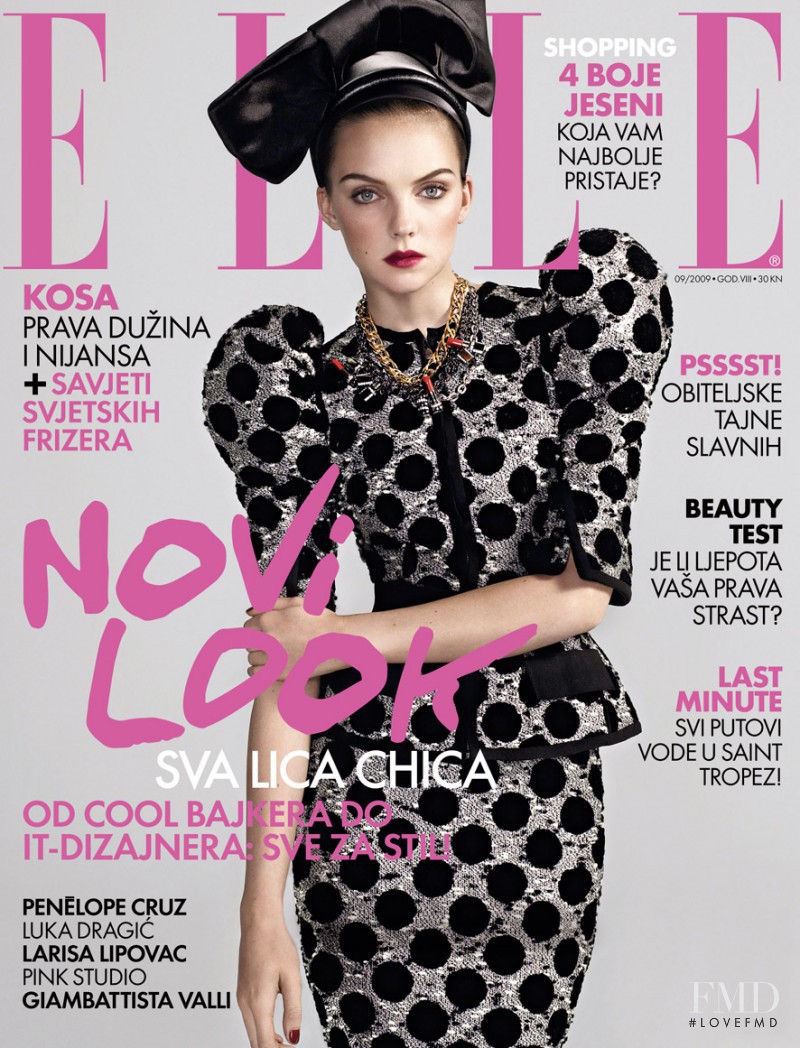 Heather Marks featured on the Elle Croatia cover from September 2009