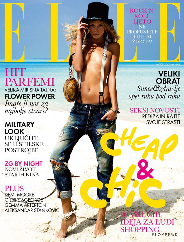 Cristina Tosio featured on the Elle Croatia cover from June 2010