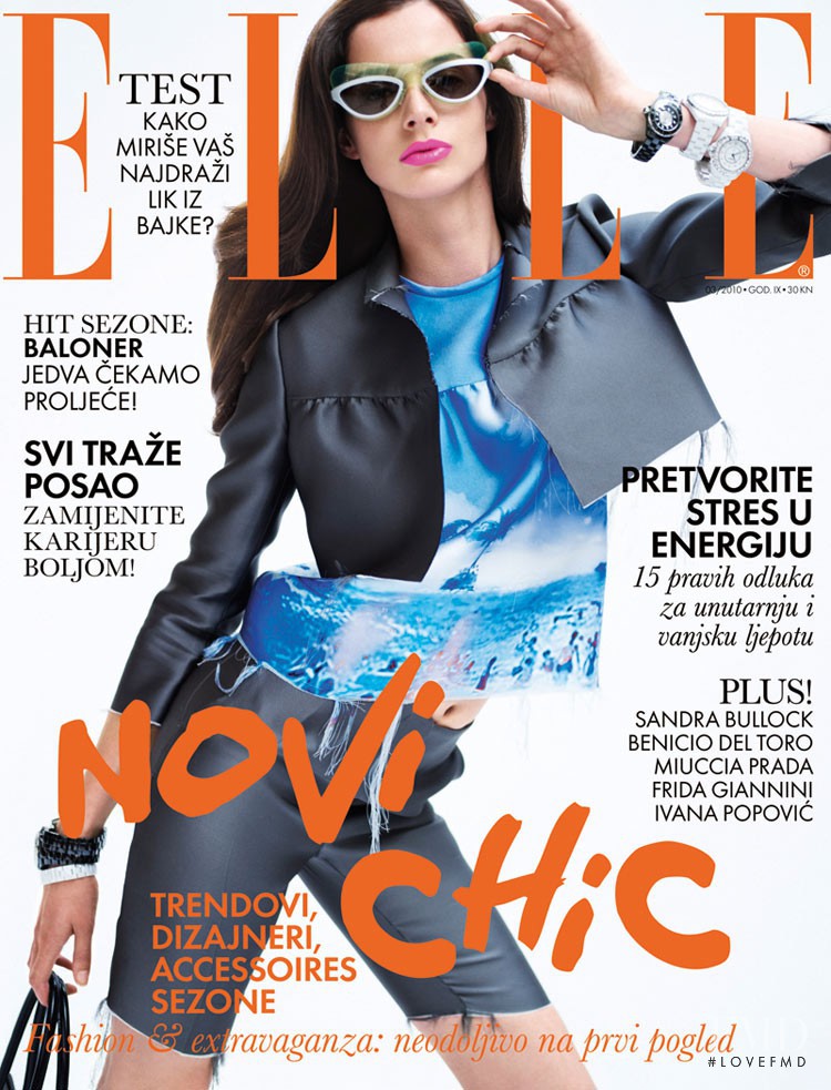 Charon Cooijmans featured on the Elle Croatia cover from March 2010