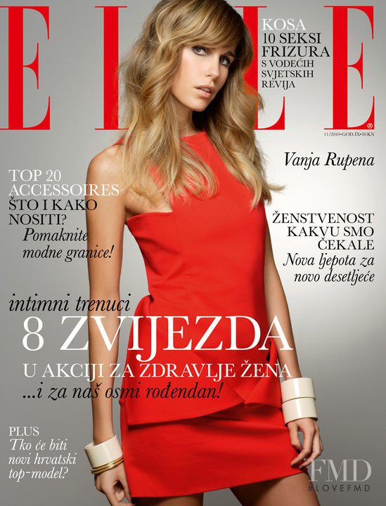 Vanja Rupena featured on the Elle Croatia cover from November 2010