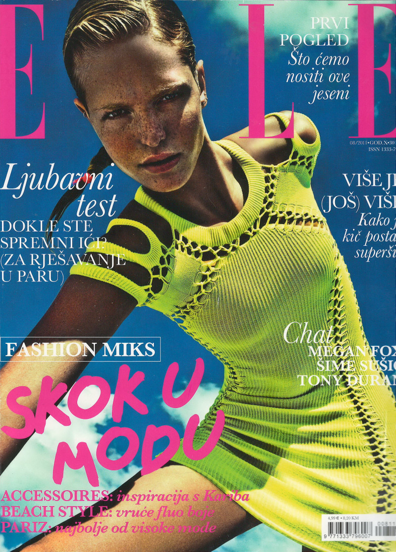 Erin Heatherton featured on the Elle Croatia cover from August 2011