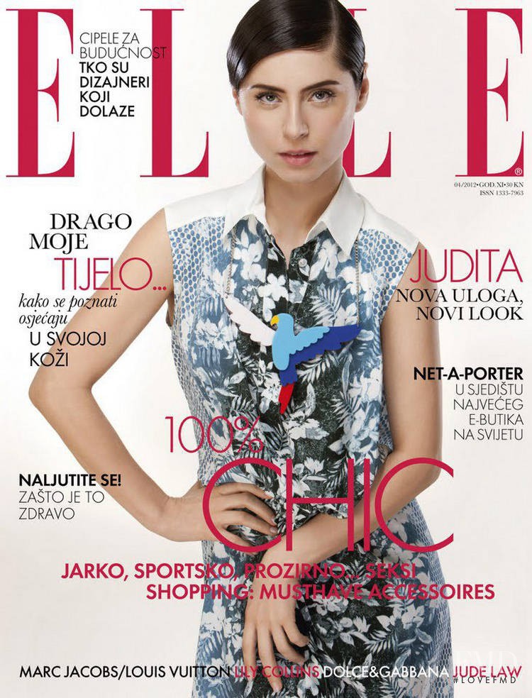 Judita Frankovic featured on the Elle Croatia cover from April 2012
