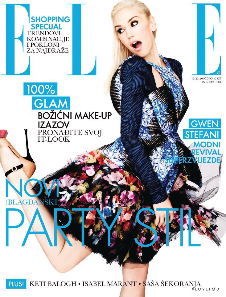 Gwen Stefani featured on the Elle Croatia cover from December 2012