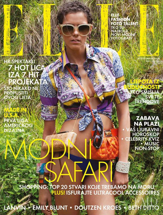 Ivana Severinac featured on the Elle Croatia cover from July 2012