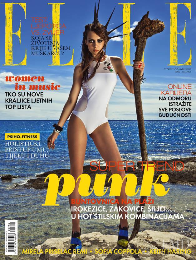 Paula Marcina featured on the Elle Croatia cover from July 2013