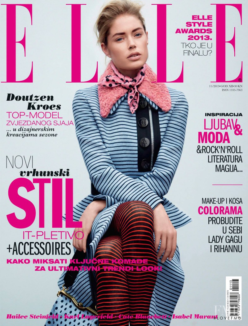 Doutzen Kroes featured on the Elle Croatia cover from November 2013