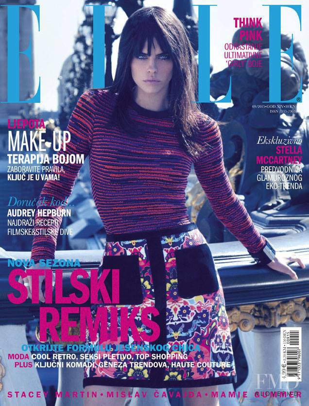 Daniela Freitas featured on the Elle Croatia cover from September 2015