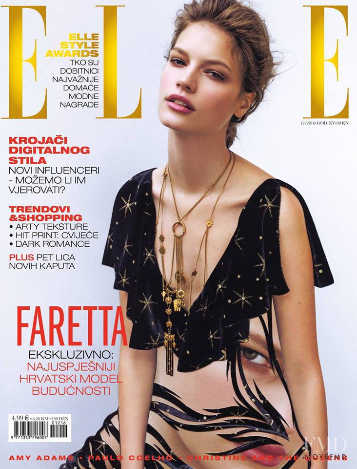 Faretta featured on the Elle Croatia cover from December 2016