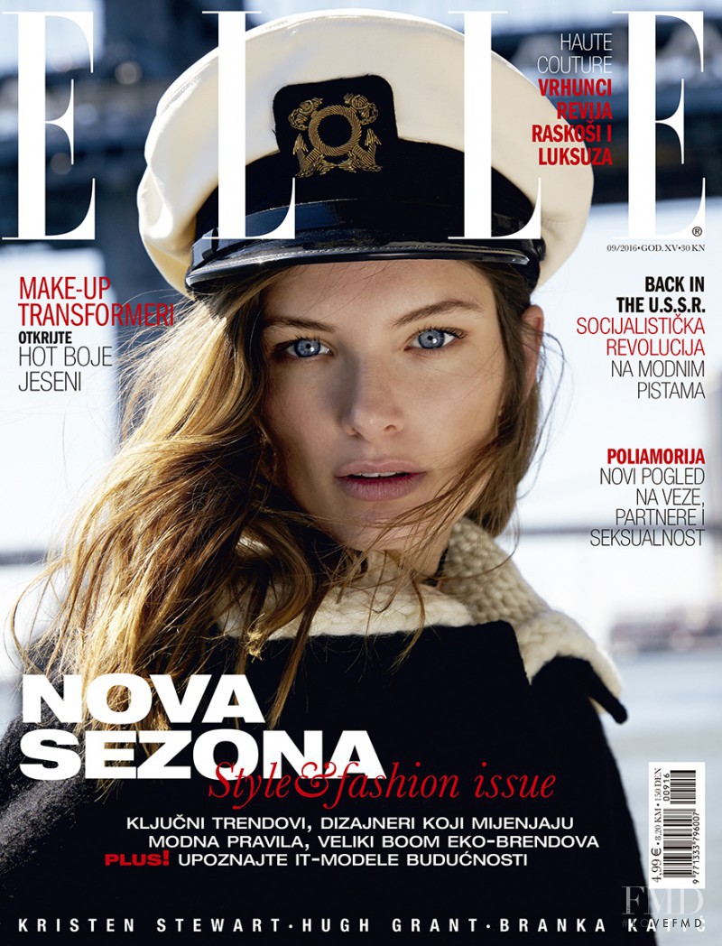 Ava Smith featured on the Elle Croatia cover from September 2016
