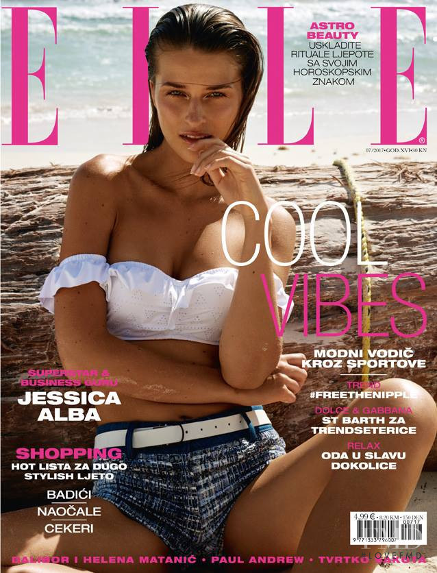 Regitze Harregaard Christensen featured on the Elle Croatia cover from July 2017