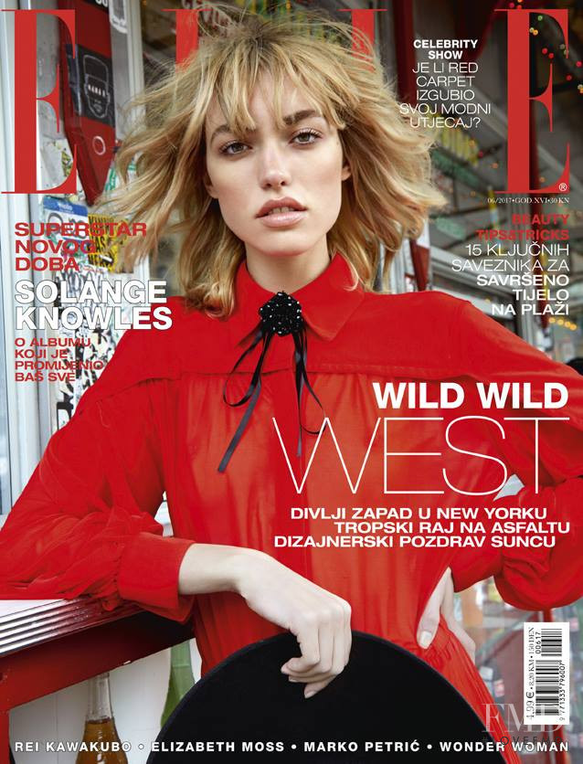 Cora Keegan featured on the Elle Croatia cover from June 2017