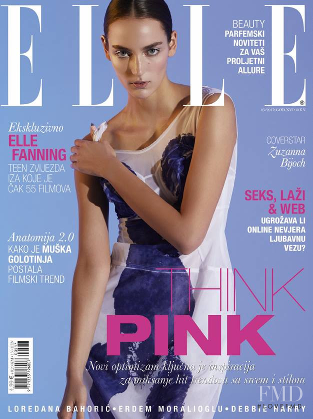 Zuzanna Bijoch featured on the Elle Croatia cover from May 2017