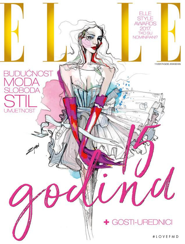  featured on the Elle Croatia cover from November 2017