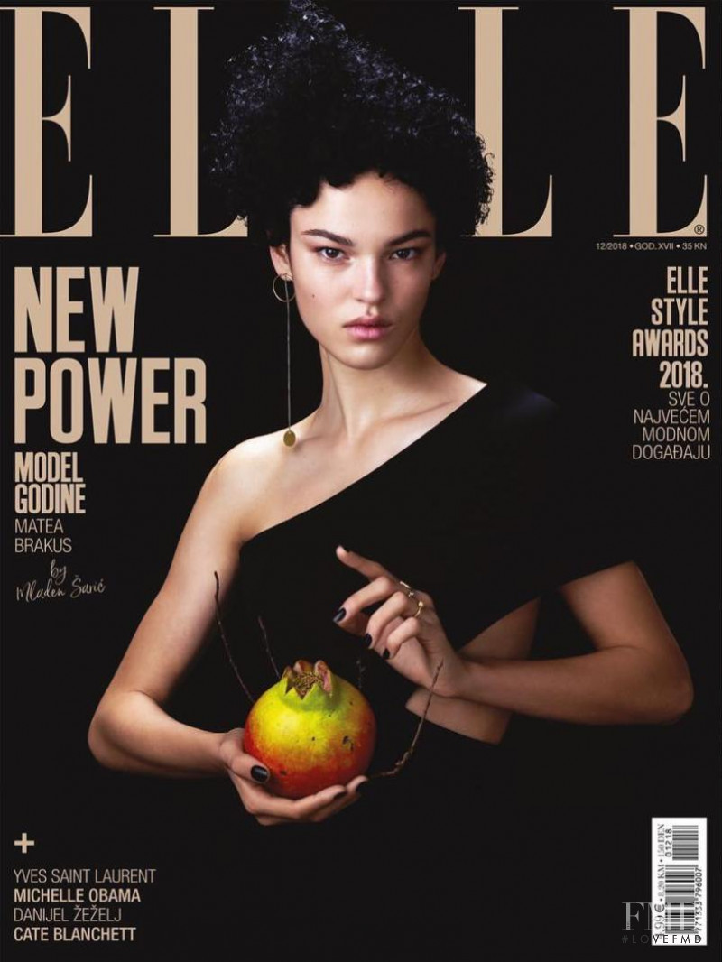 Matea Brakus featured on the Elle Croatia cover from December 2018