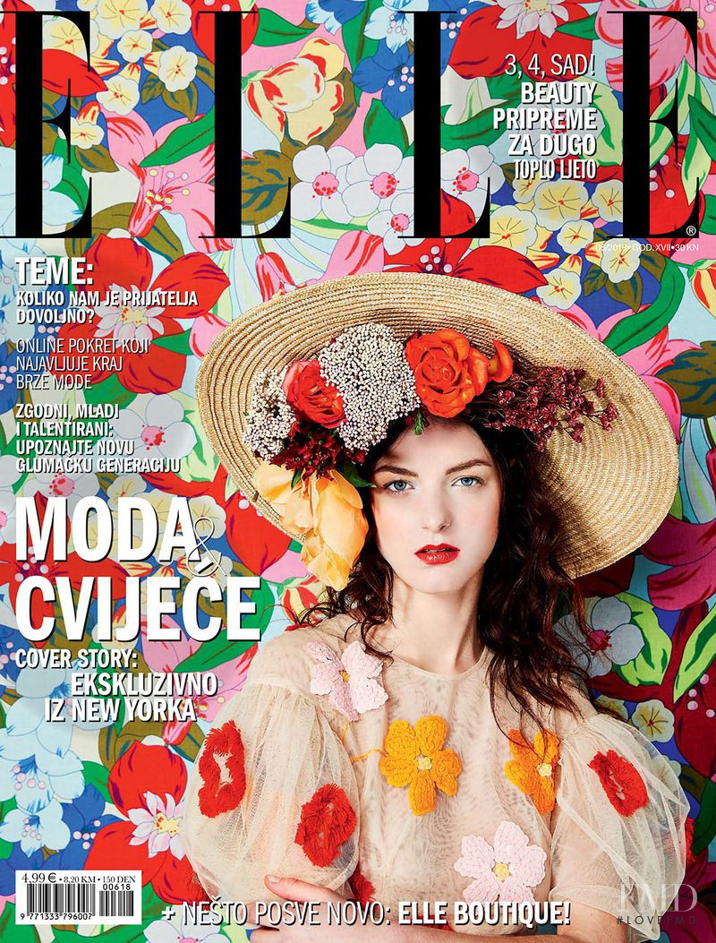 Chloe Vasseur  featured on the Elle Croatia cover from June 2018