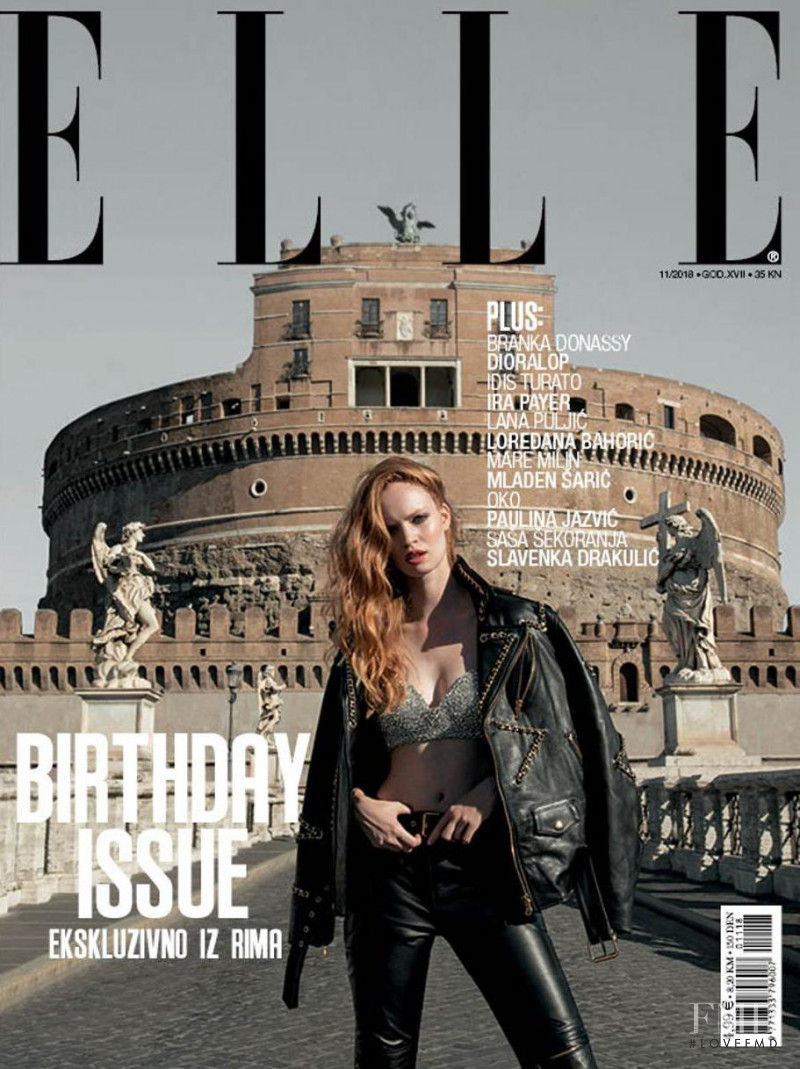 Luisa Bianchin featured on the Elle Croatia cover from November 2018