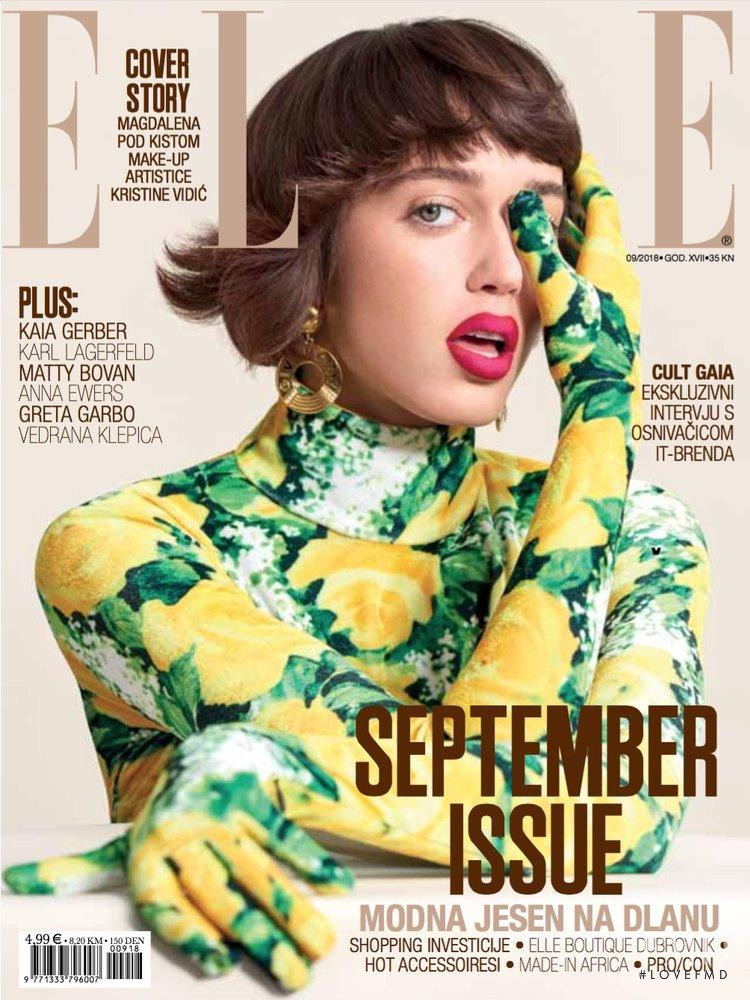 Magdalena Gero featured on the Elle Croatia cover from September 2018