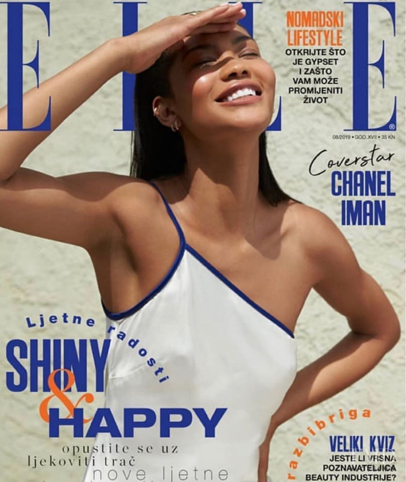 Chanel Iman featured on the Elle Croatia cover from August 2019