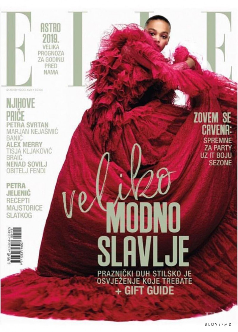  featured on the Elle Croatia cover from January 2019