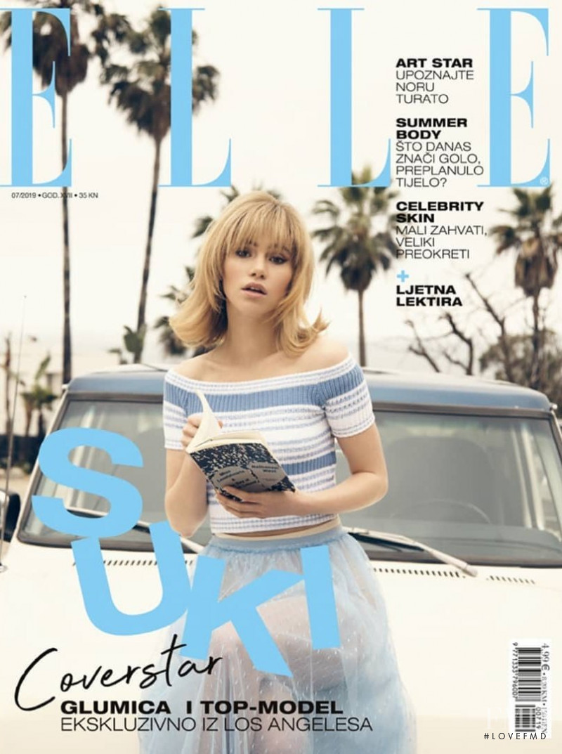 Suki Alice Waterhouse featured on the Elle Croatia cover from July 2019