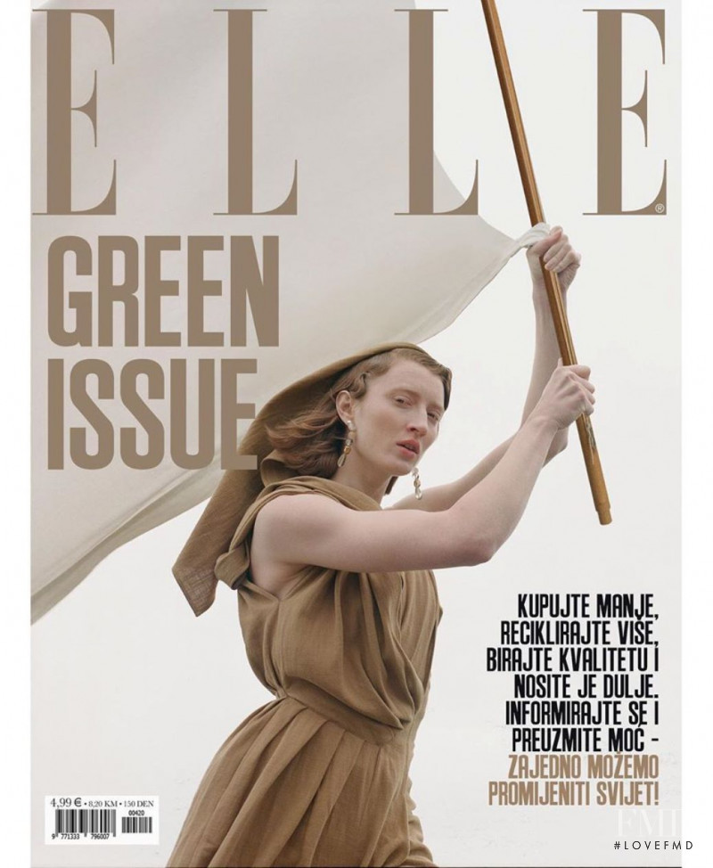 Hazel Townsend featured on the Elle Croatia cover from April 2020