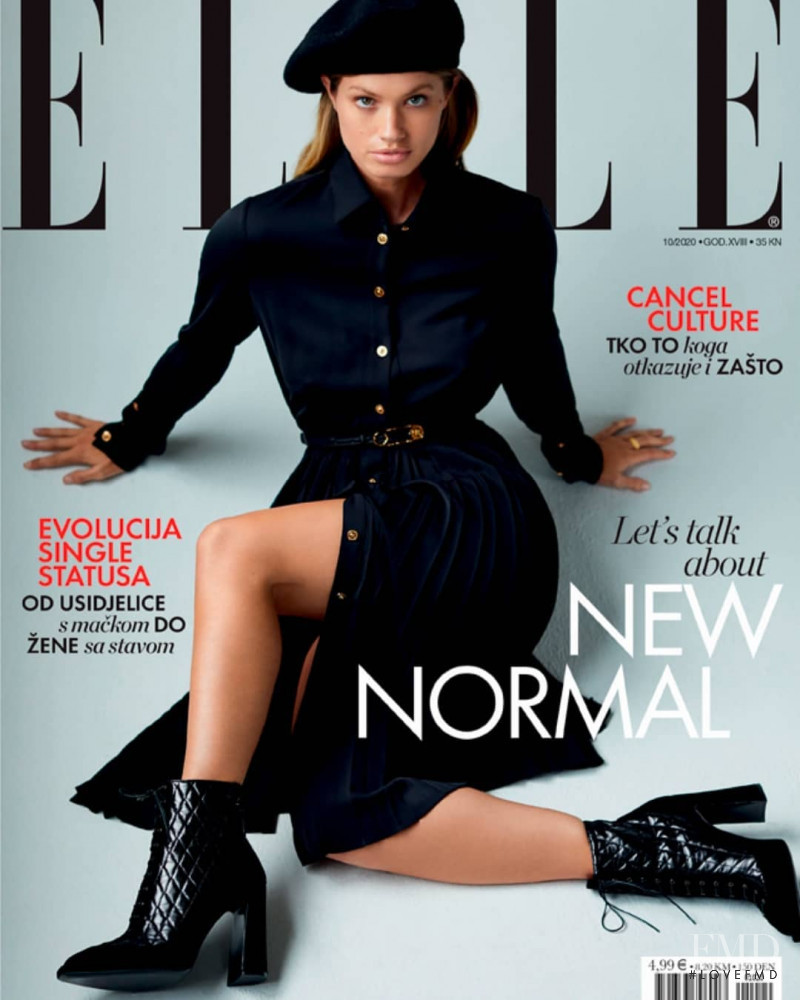 Maggie Rawlins featured on the Elle Croatia cover from October 2020