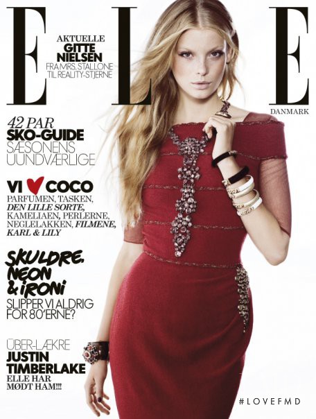 Saga Rickmer featured on the Elle Denmark cover from November 2009