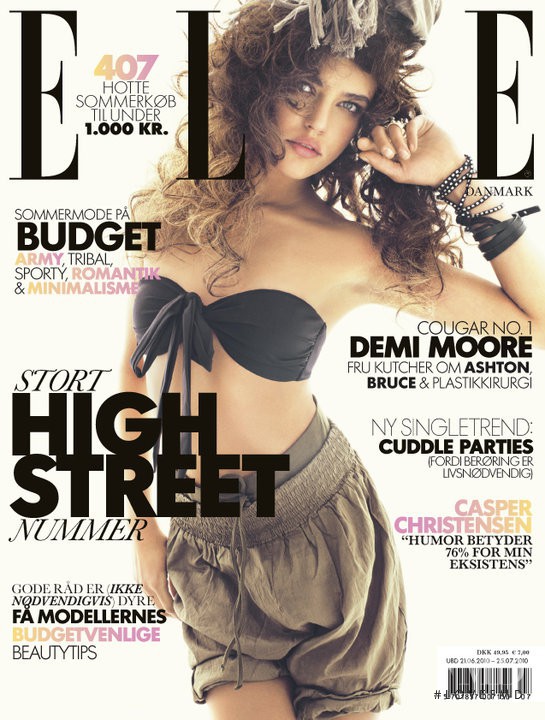 Daria Pleggenkuhle featured on the Elle Denmark cover from July 2010
