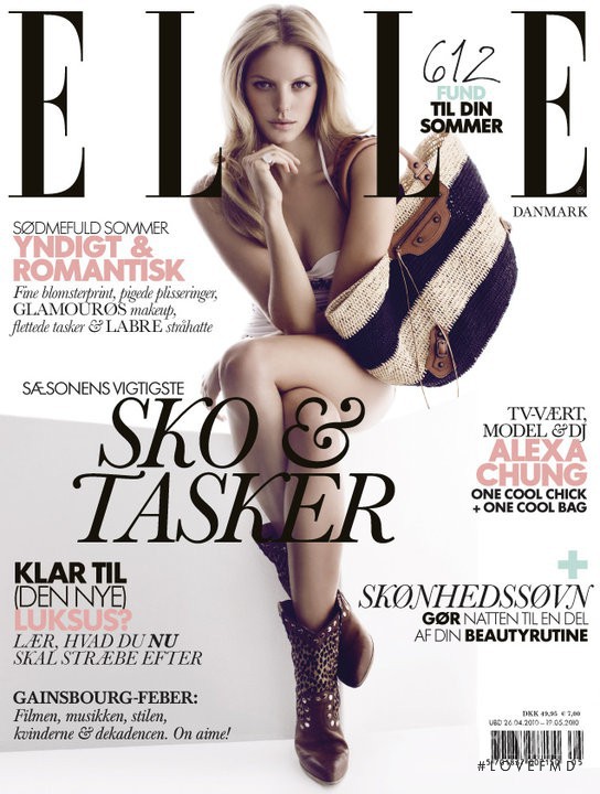 Louise Von Celsing featured on the Elle Denmark cover from May 2010