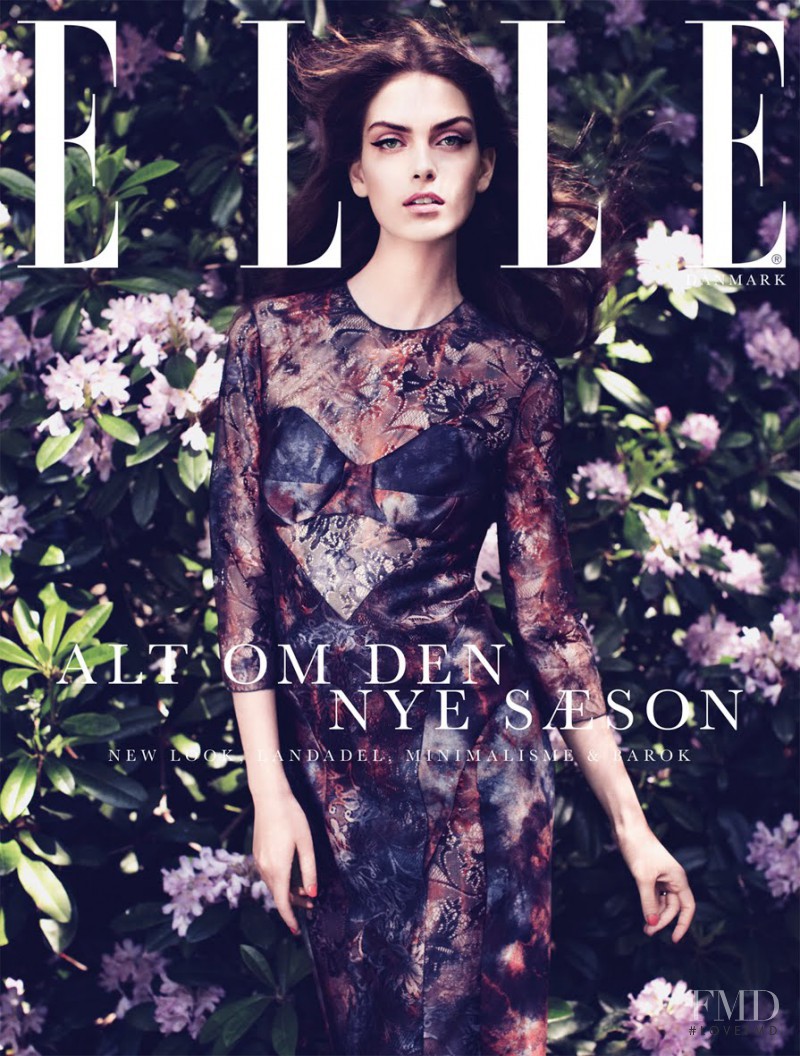 Maria Palm featured on the Elle Denmark cover from August 2012