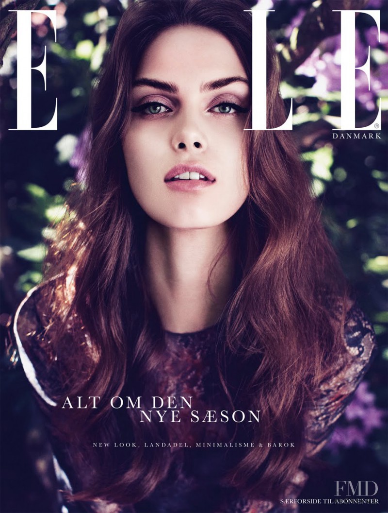 Maria Palm featured on the Elle Denmark cover from August 2012
