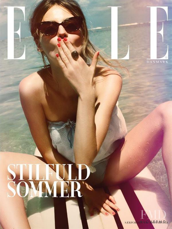 Amanda Norgaard featured on the Elle Denmark cover from July 2012