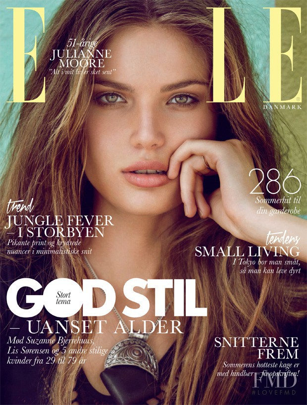 Frederikke Winther featured on the Elle Denmark cover from June 2012