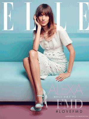 Alexa Chung featured on the Elle Denmark cover from May 2012