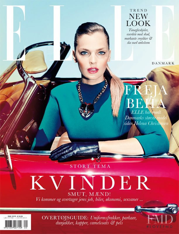 Gertrud Hegelund featured on the Elle Denmark cover from September 2012