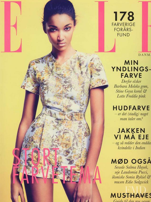 Sofia Sanoh featured on the Elle Denmark cover from February 2013