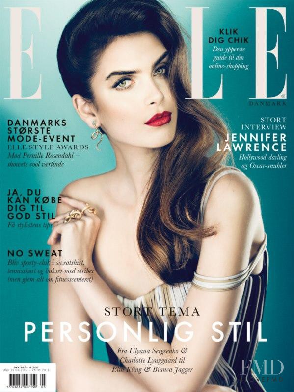 Maria Palm featured on the Elle Denmark cover from May 2013