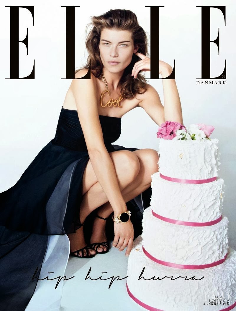 Louise Pedersen featured on the Elle Denmark cover from October 2013