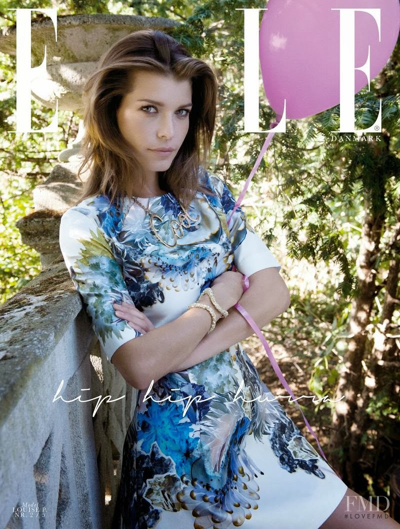 Louise Pedersen featured on the Elle Denmark cover from October 2013