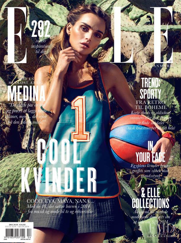 Alexandra Crandell featured on the Elle Denmark cover from March 2014