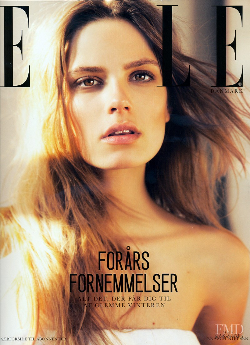 Caroline Brasch Nielsen featured on the Elle Denmark cover from January 2014