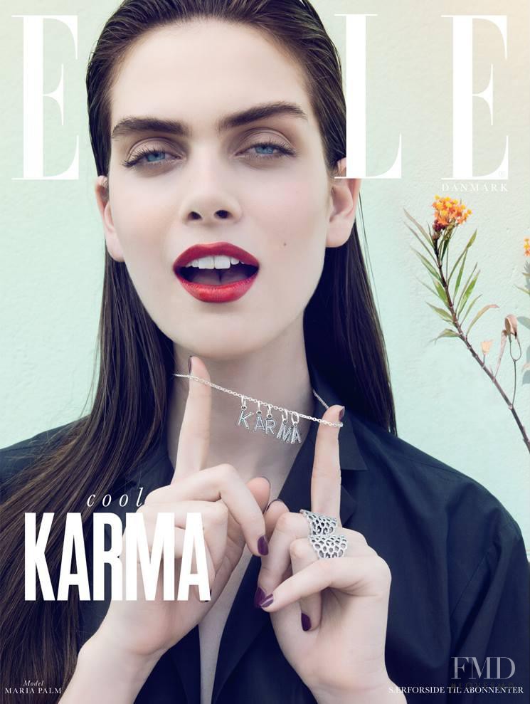Maria Palm featured on the Elle Denmark cover from June 2014