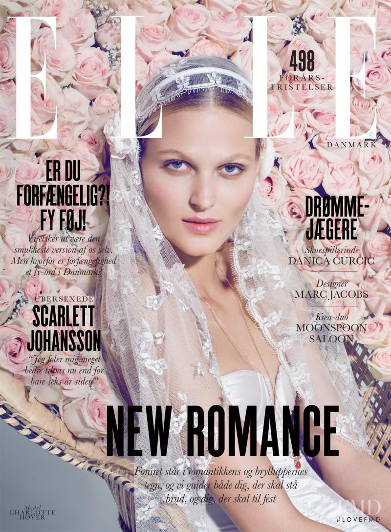 Charlotte Hoyer featured on the Elle Denmark cover from February 2014